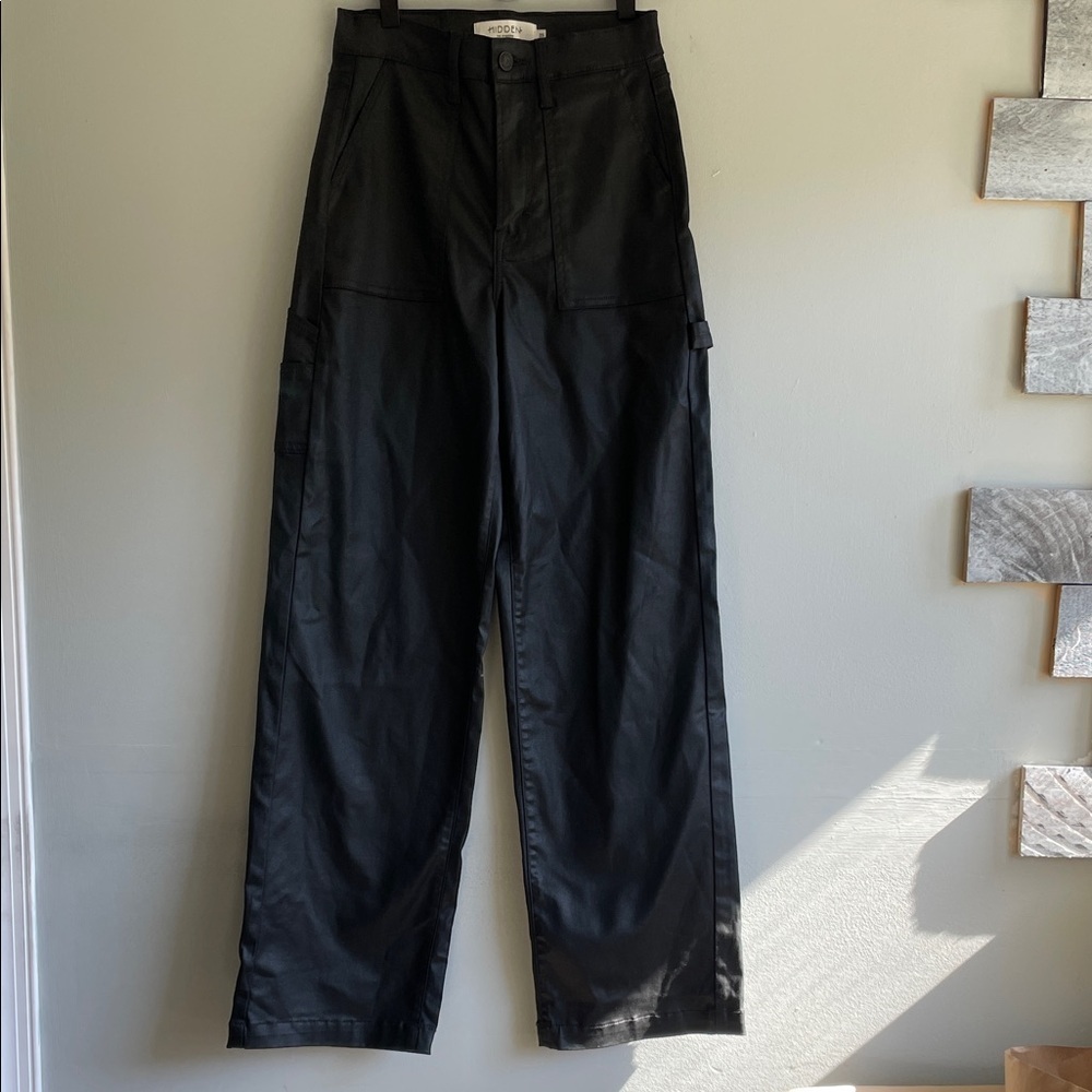 Hidden Los Angeles Women's Black LOGAN Carpenter Dad Jeans Size 25